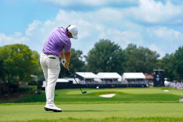 August 29, 2026, Atlanta, Georgia, USA: Rory Mcllroy hits his tee shot on the 9th hole, during the third round at East Lake Golf Club. Atlanta USA - ZUMAd212 20260829_zsp_d212_027 Copyright: xRichardxDolex