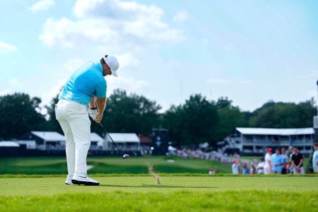 August 29, 2026, Atlanta, Georgia, USA: Chris Gotterup (USA) hits his tee shot on the 9th hole, during the third round at East Lake Golf Club. PGA, Golf Herren Tour TOUR Championship  - ZUMAd212 20260829_zsp_d212_047 Copyright: xRichardxDolex
