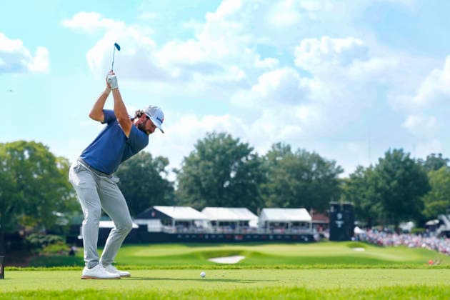 August 29, 2026, Atlanta, Georgia, USA: Cameron Young (USA) hits his tee shot on the 9th hole, during the third round at East Lake Golf Club. Atlanta USA - ZUMAd212 20260829_zsp_d212_081 Copyright: xRichardxDolex