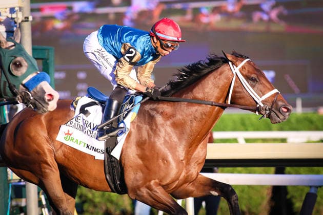 Leading Change ( 2) ridden by Manuel Franco defeats Napoleon Solo ( 3) in the 157th running of The Travers Stakes (Gr.I) , at Saratoga Race Course in Saratoga Springs, New York on Saturday, August 29, 2026.  SAR20260829101 MARKxWYVILLE