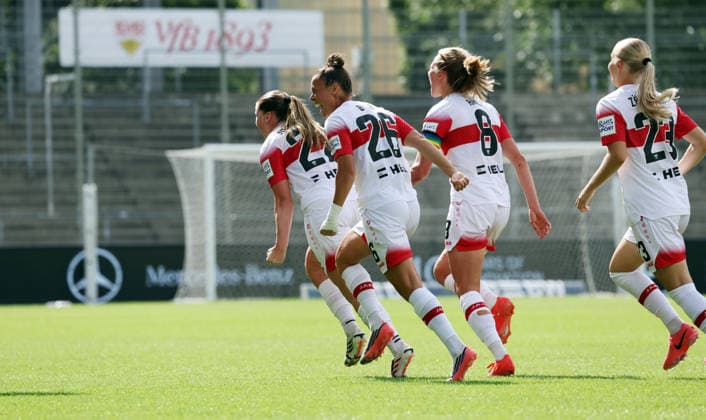 29.08.26 Frauen VfB Stuttgart - Hamburger SV Deutschland, Stuttgart, 29.08.2026, Fussball, Frauen, Bundesliga, Saison 2026 2027, VfB Stuttgart - Hamburger SV (2:1): Nicole Billa (VfB Stuttgart); Jubel Tor 2:1 Billa. *** August 29, 2026 Women s VfB Stuttgart vs. Hamburger SV Germany, Stuttgart, August 29, 2026, Soccer, Women s, Bundesliga, 2026–2027 Season, VfB Stuttgart vs. Hamburger SV 2–1 Nicole Billa (VfB Stuttgart) celebrates the goal: 2–1 Billa