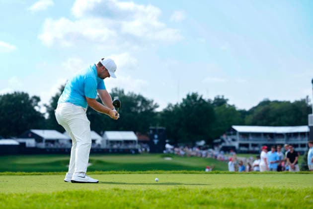 August 29, 2026, Atlanta, Georgia, USA: Chris Gotterup (USA) hits his tee shot on the 9th hole, during the third round at East Lake Golf Club. Atlanta USA - ZUMAd212 20260829_zsp_d212_158 Copyright: xRichardxDolex