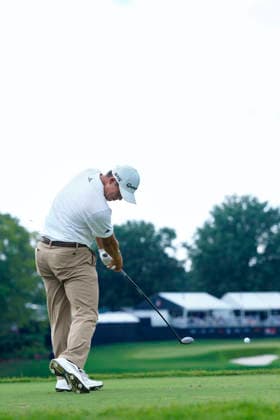 August 29, 2026, Atlanta, Georgia, USA: Collin Morikawa (USA) hits his tee shot on the 9th hole, during the third round at East Lake Golf Club. PGA, Golf Herren Tour TOUR Championship  - ZUMAd212 20260829_zsp_d212_148 Copyright: xRichardxDolex