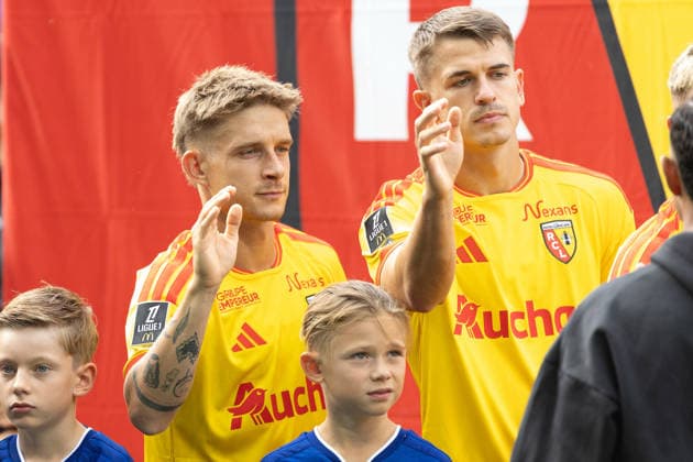 Michal Skoras seen during Ligue 1 26 27 game between teams of RSC Strasbourg and RC Lens at Stade de la Meinau (Benjamin Faes Ball Raw Images) Strasbourg Stade de la Meinau France Copyright: xBenjaminxFaesx BF109091