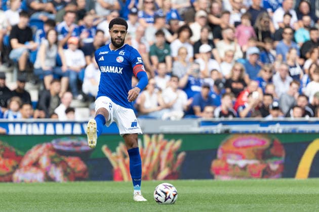Andrew Omobamidele seen during Ligue 1 26 27 game between teams of RSC Strasbourg and RC Lens at Stade de la Meinau (Benjamin Faes Ball Raw Images) Strasbourg Stade de la Meinau France Copyright: xBenjaminxFaesx 0W4A9681