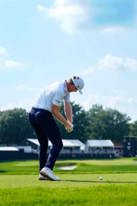 August 29, 2026, Atlanta, Georgia, USA: Ryan Gerard (USA) hits his tee shot on the 9th hole, during the third round at East Lake Golf Club. PGA, Golf Herren Tour TOUR Championship  - ZUMAd212 20260829_zsp_d212_164 Copyright: xRichardxDolex