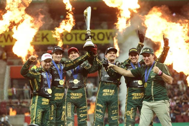 WARSZAWA 29.08.2026 STADION NARODOWY ZUZEL DRUZYNOWY PUCHAR SWIATA NA ZUZLU SPEEDWAY WORLD CUP N Z. AUSTRALIA WINNERS ROHAN TUNGATE JASON DOYLE MAX FRICKE RYAN DOUGLAS BRADY KURTZ MARK LEMON FOT. ALEKSANDER MAJDANSKI NEWSPIX.PL NEWSPIX.PL --- newspix.pl 