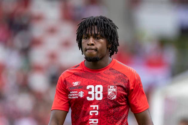 Regionalliga Northeast FC Rot-Weiß Erfurt vs. BFC Preussen Erfurt August 29, 2026 Warm-up: Ayooluwa David Adesida 38 FC Rot-Weiß Erfurt Regionalliga Northeast FC Rot-Weiß Erfurt vs. BFC Preussen Steigerwaldstadion, Erfurt August 29, 22026 Copyright: xBEAUTIFULxSPORTS Duehringx