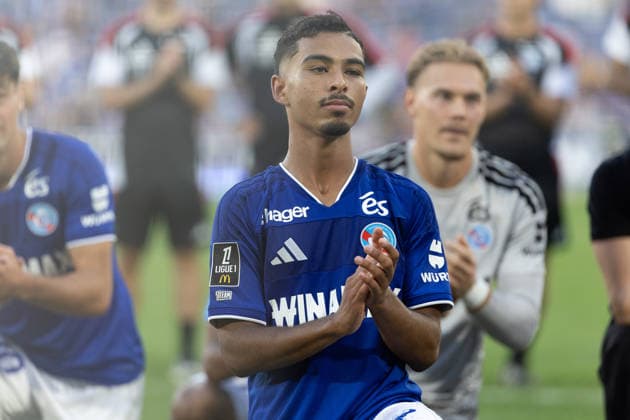 Gessime Yassine seen during Ligue 1 26 27 game between teams of RSC Strasbourg and RC Lens at Stade de la Meinau (Benjamin Faes Ball Raw Images) Strasbourg Stade de la Meinau France Copyright: xBenjaminxFaesx 0W4A8471
