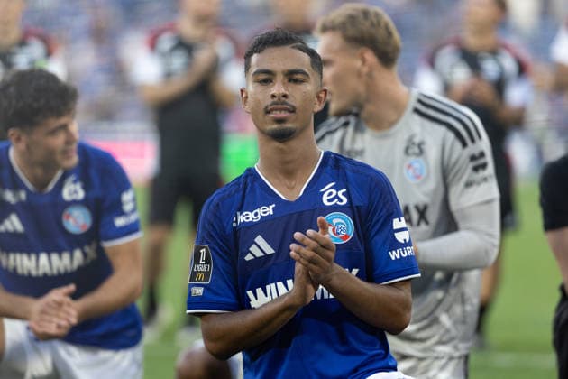Gessime Yassine seen during Ligue 1 26 27 game between teams of RSC Strasbourg and RC Lens at Stade de la Meinau (Benjamin Faes Ball Raw Images) Strasbourg Stade de la Meinau France Copyright: xBenjaminxFaesx 0W4A8506