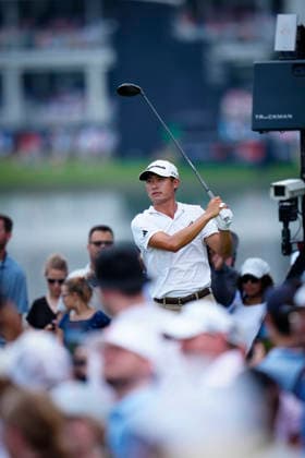 August 29, 2026, Atlanta, Georgia, USA: Collin Morikawa (USA) hits his tee shot on the 4th hole, during the third round at East Lake Golf Club. PGA, Golf Herren Tour TOUR Championship  - ZUMAd212 20260829_zsp_d212_186 Copyright: xRichardxDolex
