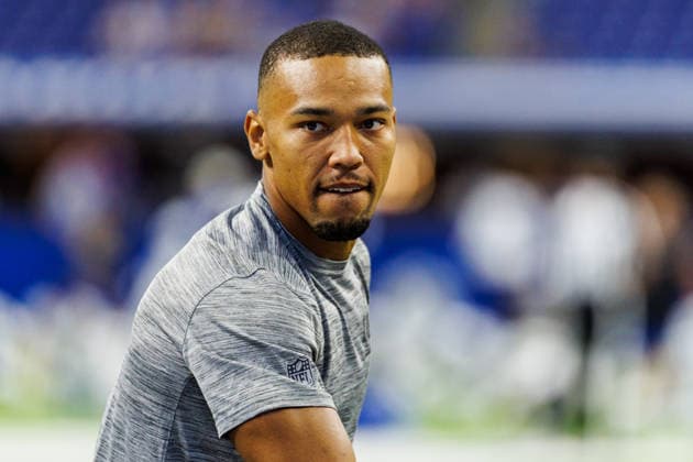 Aug 29, 2026; Indianapolis, Indiana, USA; Detroit Lions wide receiver Amon-Ra St. Brown (14) during pregame of NFL, American Football Herren, USA preseason game action against the Indianapolis Colts at Lucas Oil Stadium. Mandatory Credit: -Cal Media - ZUMAc04_ 20260829_zma_c04_168 Copyright: xJohnxMersitsx