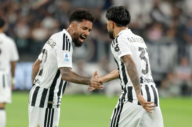 DOUGLAS LUIZ SOARES DE PAULO, NICOLAS NICO GONZALEZ, Juventus, Serie A, 2026-27, Juventus vs Parma 2-0, 29-08-2026, Esultanza, Celebration, Jubel SERIE A 2026-27 JUVENTUS-PARMA 2-0