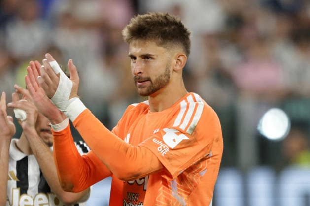 GUGLIELMO VICARIO, Juventus, Serie A, 2026-27, Juventus vs Parma 2-0, 29-08-2026, Esultanza, Celebration, Jubel, Gesti SERIE A 2026-27 JUVENTUS-PARMA 2-0