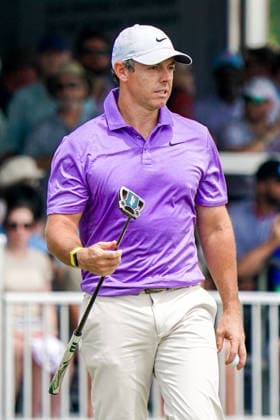 August 29, 2026, Atlanta, Georgia, USA: Rory McIlroy (NIR) lines up a putt on the 5th green during the third round of the 2026 TOUR Championship at East Lake Golf Club. Atlanta USA - ZUMAw109 20260829_fap_w109_041 Copyright: xDebbyxWongx