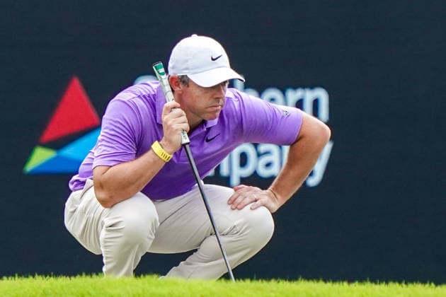 August 29, 2026, Atlanta, Georgia, USA: Rory McIlroy (NIR) lines up a putt on the 7th green during the third round of the 2026 TOUR Championship at East Lake Golf Club. Atlanta USA - ZUMAw109 20260829_fap_w109_046 Copyright: xDebbyxWongx
