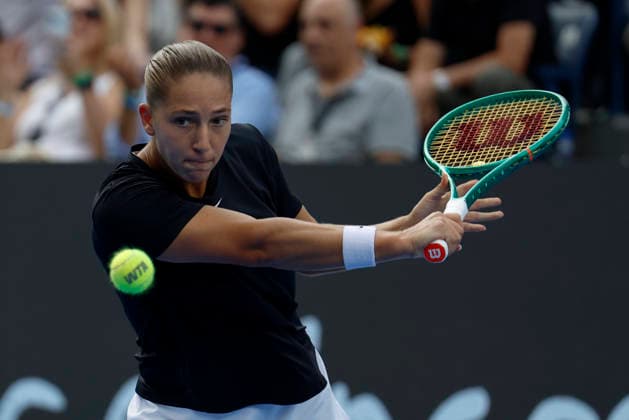 August 29, 2026, Monterrey, Nuevo Leon, Mexico: Diane Parry (FRA) in action against Elise Mertens (BEL) during the Monterrey Open WTA, Tennis Damen 500 final at the GNP Stadium in Monterrey, Nuevo Leon. Tenis 2026: Final WTA 500 Monterrey Parry Vs Mertens  - ZUMAo125 20260829_zip_o125_006 Copyright: xAntonioxOjedax