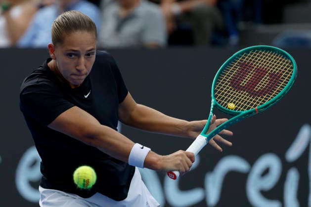 August 29, 2026, Monterrey, Nuevo Leon, Mexico: Diane Parry (FRA) in action against Elise Mertens (BEL) during the Monterrey Open WTA, Tennis Damen 500 final at the GNP Stadium in Monterrey, Nuevo Leon. Tenis 2026: Final WTA 500 Monterrey Parry Vs Mertens  - ZUMAo125 20260829_zip_o125_007 Copyright: xAntonioxOjedax