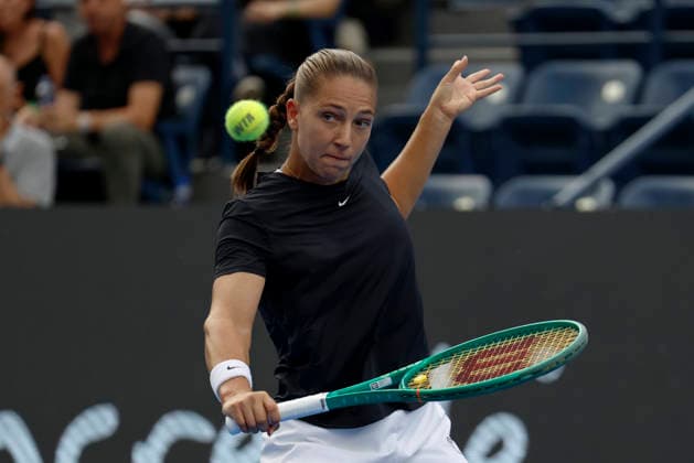 August 29, 2026, Monterrey, Nuevo Leon, Mexico: Diane Parry (FRA) in action against Elise Mertens (BEL) during the Monterrey Open WTA, Tennis Damen 500 final at the GNP Stadium in Monterrey, Nuevo Leon. Tenis 2026: Final WTA 500 Monterrey Parry Vs Mertens  - ZUMAo125 20260829_zip_o125_008 Copyright: xAntonioxOjedax
