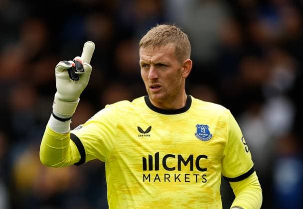 Jordan Pickford the Everton goalkeeper AFC Bournemouth v Everton, Premier League Football, Football, Vitality Stadium, Bournemouth, UK - 29 Aug 2026Bournemouth Vitality Stadium United Kingdom EDITORIAL USE ONLY No use with unauthorised audio, video, data, fixture lists, club league logos or live services. Online in-match use limited to 120 images, no video emulation. No use in betting, games or single club league player publications. Copyright: xMattxImpey Shutterstockx 17119015dc