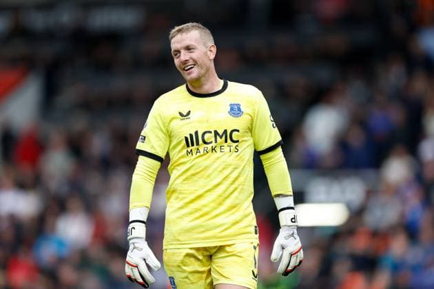 Jordan Pickford the Everton goalkeeper AFC Bournemouth v Everton, Premier League Football, Football, Vitality Stadium, Bournemouth, UK - 29 Aug 2026Bournemouth Vitality Stadium United Kingdom EDITORIAL USE ONLY No use with unauthorised audio, video, data, fixture lists, club league logos or live services. Online in-match use limited to 120 images, no video emulation. No use in betting, games or single club league player publications. Copyright: xMattxImpey Shutterstockx 17119015de