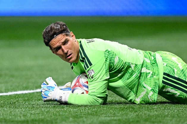 ATLANTA, GA - AUGUST 29: Kristijan Kahlina 1 of Charlotte FC makes a save during the MLS, Fussball Herren, USA match between Charlotte FC and Atlanta United FC on August 29th, 2026 at Mercedes-Benz Stadium in Atlanta, GA. (Photo by Rich von Biberstein Icon Sportswire) SOCCER: AUG 29 MLS Atlanta United vs Charlotte FC EDITORIAL USE ONLY Icon260829015