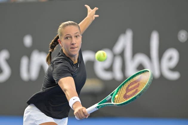 Monterrey Open tennis tournament Diane Parry of France in action against Elise Mertens of Belgium during the women s singles final of the Monterrey Open in Monterrey, Mexico, 29 August 2026. Monterrey Mexico  Copyright: xMIGUELxSIERRAx