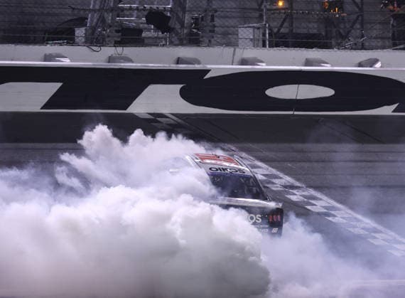 DAYTONA BEACH, FL - AUGUST 29: Ryan Preece ( 60 RFK Racing Kroger OIKOS Ford) celebrates winning the NASCAR, Motorsport, USA Cup Series Coke Zero Sugar 400 on August 29, 2026 at Daytona International Speedway in Daytona Beach, FL. (Photo by Michael Bush Icon Sportswire) AUTO: AUG 29 NASCAR Cup Series Coke Zero Sugar 400 EDITORIAL USE ONLY Icon260829048400