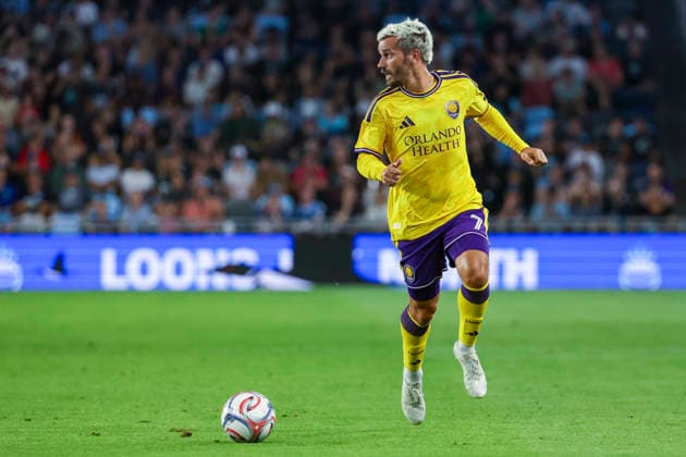 August 29, 2026, St. Paul, Minnesota, United States: Orlando City forward ANTOINE GRIEZMANN (7) looks to pass towards the net. Minnesota United hosted Orlando City on August 29th. The teams faced off at Allianz Field in St. Paul, Minnesota. The game ended in a draw 3-3. MLS, Fussball Herren, USA 2026 - Minnesota United 3:3 Orlando City  - ZUMAt166 20260829_zsp_t166_001 Copyright: xMichaelxTurnerx