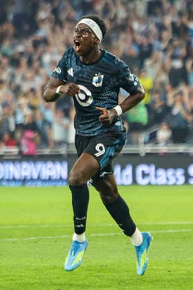 August 29, 2026, St. Paul, Minnesota, United States: Minnesota United FC forward KELVIN YEBOAH (9) pumps his fist to celebrate a goal in the second half. Minnesota United hosted Orlando City on August 29th. The teams faced off at Allianz Field in St. Paul, Minnesota. The game ended in a draw 3-3. MLS, Fussball Herren, USA 2026 - Minnesota United 3:3 Orlando City  - ZUMAt166 20260829_zsp_t166_016 Copyright: xMichaelxTurnerx