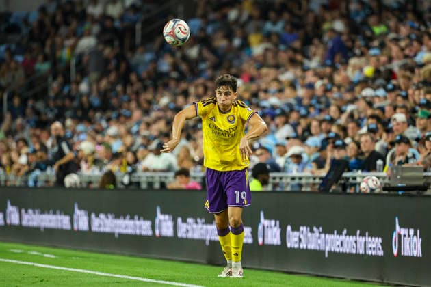 August 29, 2026, St. Paul, Minnesota, United States: Orlando City midfielder ZAKARIA TAIFI (19) passes the ball into play. Minnesota United hosted Orlando City on August 29th. The teams faced off at Allianz Field in St. Paul, Minnesota. The game ended in a draw 3-3. MLS, Fussball Herren, USA 2026 - Minnesota United 3:3 Orlando City  - ZUMAt166 20260829_zsp_t166_021 Copyright: xMichaelxTurnerx