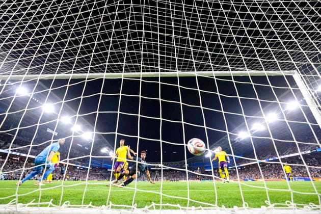 August 29, 2026, St. Paul, Minnesota, United States: Minnesota United FC forward MARCUS CALDEIRA (22) scores a goal in the second half. Minnesota United hosted Orlando City on August 29th. The teams faced off at Allianz Field in St. Paul, Minnesota. The game ended in a draw 3-3. St. Paul United States - ZUMAt166 20260829_zsp_t166_014 Copyright: xMichaelxTurnerx