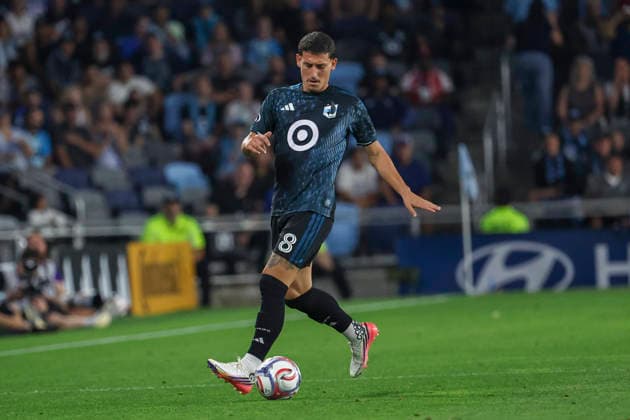 August 29, 2026, St. Paul, Minnesota, United States: Minnesota United FC forward TOMA1S CHANCALAY (8) controls the ball. Minnesota United hosted Orlando City on August 29th. The teams faced off at Allianz Field in St. Paul, Minnesota. The game ended in a draw 3-3. MLS, Fussball Herren, USA 2026 - Minnesota United 3:3 Orlando City  - ZUMAt166 20260829_zsp_t166_027 Copyright: xMichaelxTurnerx