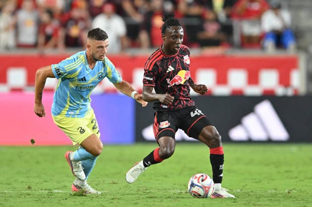 August 29, 2026, Harrison, New Jersey, United States of America: Harrison, New Jersey United States of America. 29 Aug, 2026. New York Red Bulls midfielder RONALD DONKOR (48) and Philadelphia Union defender KAI WAGNER (27) in action at Sports Illustrated Stadium Philadelphia Union defeats New York Red Bulls 3 to 1. Credit: , Jr. Zuma Press MLS, Fussball Herren, USA 2026: Philadelphia Union 3:1 New York Red Bulls.  - ZUMAa301 20260829_aaf_a301_026 Copyright: xBrooksxVonxArxx