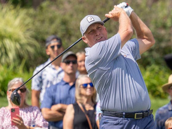 GRAND BLANC, MI - AUGUST 29: John Rollins of United States of America tee™s off the number one tee box during the second round of the PGA, Golf Herren TOUR Champions The Ally Challenge on August 29, 2026, at Warwick Hills Golf and Country Club in Grand Blanc, Michigan. (Photo by Joseph Weiser Icon Sportswire) GOLF: AUG 29 PGA TOUR Champions The Ally Challenge EDITORIAL USE ONLY Icon260829003