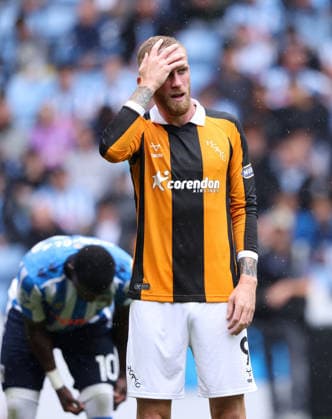 Oli McBurnie (HC) at the Coventry City v Hull City, EPL match, at The Coventry Building Society Arena, on 29th August, 2026.  .