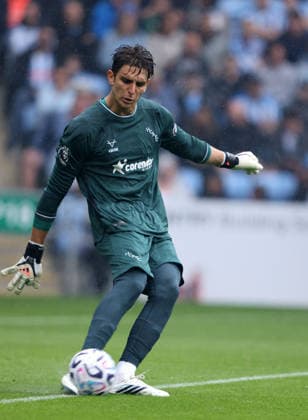 Konstantinos Tzolakis (HC) at the Coventry City v Hull City, EPL match, at The Coventry Building Society Arena, on 29th August, 2026.  .
