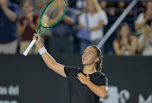Monterrey Open tennis tournament Diane Parry of France celebrates after defeating Elise Mertens of Belgium during the women s singles final of the Monterrey Open tennis tournament in Monterrey, Mexico, 29 August 2026. Monterrey Mexico  Copyright: xMIGUELxSIERRAx