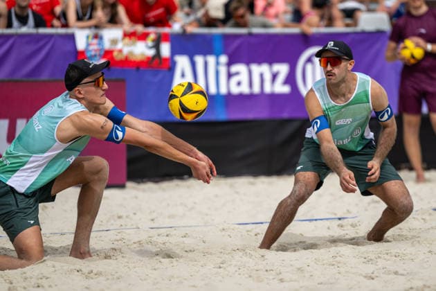German Beach Championship (German Beach Volleyball Championship) Dortmund, Germany August 29, 2026 DORTMUND, GERMANY AUGUST 29 Momme Lorenz, Player 1, 1 Beachclub Kiel, Tilo Rietschel Player 2, VSG Lübeck during the German Beach Championship (German Beach Volleyball Championship) in Dortmund on August 29, 2026, in Dortmund, Germany Copyright: xBEAUTIFULxSPORTS PeterxWeberx