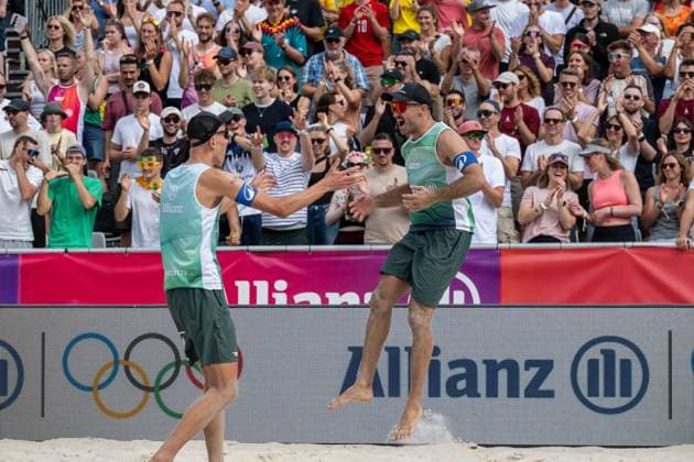 German Beach Championship (German Beach Volleyball Championship) Dortmund, Germany August 29, 2026 DORTMUND, GERMANY AUGUST 29 Tilo Rietschel (Player 2), VSG Lübeck; Momme Lorenz (Player 1), 1 Beachclub Kiel during the German Beach Championship (German Beach Volleyball Championship) in Dortmund on August 29, 2026, in Dortmund, Germany Copyright: xBEAUTIFULxSPORTS PeterxWeberx