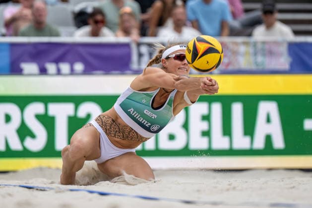German Beach Championship German Beach Volleyball Championship Dortmund, Germany August 29, 2026 DORTMUND, GERMANY AUGUST 29 Kim van de Velde, Player 2 for Blaubären TSV Flacht, during the German Beach Championship (Deutsche Beachvolleyball Meisterschaft) in Dortmund on August 29, 2026, in Dortmund, Germany Copyright: xBEAUTIFULxSPORTS PeterxWeberx
