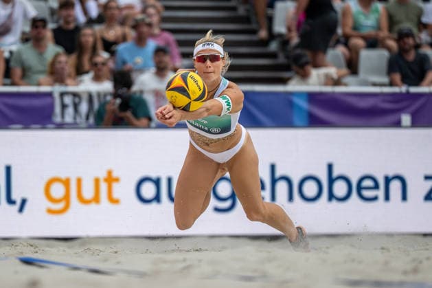 German Beach Championship German Beach Volleyball Championship Dortmund, Germany August 29, 2026 DORTMUND, GERMANY AUGUST 29 Kim van de Velde, Player 2 for Blaubären TSV Flacht, during the German Beach Championship (German Beach Volleyball Championship) in Dortmund on August 29, 2026, in Dortmund, Germany Copyright: xBEAUTIFULxSPORTS PeterxWeberx