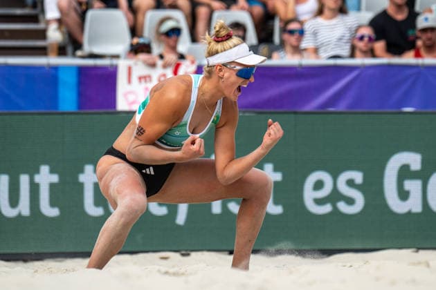 German Beach Championship (German Beach Volleyball Championship) Dortmund, Germany August 29, 2026 DORTMUND, GERMANY AUGUST 29 Linda Bock, Player 1 for Schweriner SC, during the German Beach Championship (Deutsche Beachvolleyball Meisterschaft) in Dortmund on August 29, 2026, in Dortmund, Germany Copyright: xBEAUTIFULxSPORTS PeterxWeberx