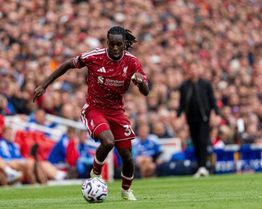 Liverpool v Nottingham Forest FC - Premier League 2026 27 Jeremie Frimpong of Liverpool in action during the Premier League match between Liverpool and Nottingham Forest at Anfield in Liverpool, on August 29, 2026. Liverpool Merseyside United Kingdom  Copyright: xMIxNewsx originalFilename:fletcher-liverpoo260829_np4WL.jpg