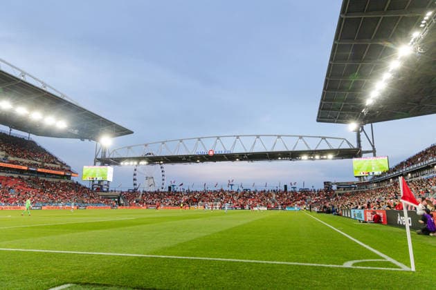 A general view of BMO Field during the MLS, Fussball Herren, USA Regular Season match between Toronto FC and New York City FC on August 29, 2026 in BMO Field, Toronto, Ontario, Canada Copyright: xCurtisxWongx xSPPx Sportspressphoto_SPR219396