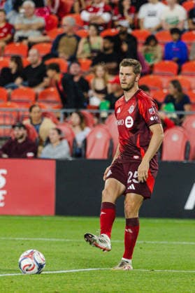 Walker Zimmerman of Toronto FC passes the ball during the MLS, Fussball Herren, USA Regular Season match between Toronto FC and New York City FC on August 29, 2026 in BMO Field, Toronto, Ontario, Canada Copyright: xCurtisxWongx xSPPx Sportspressphoto_SPR219420