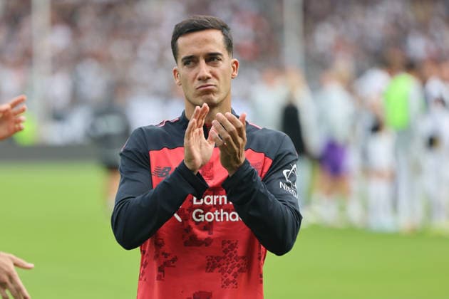 29.08.2026, Fussball, Herren, 1. Bundesliga, Saison 2026 2027, SV 07 Elversberg - Bayer 04 Leverkusen, Lucas Vazquez (Bayer 04 Leverkusen) enttäuscht Elversberg Ursapharm-Arena an der Kaiserlinde Saarland Deutschland (DEU) *** August 29, 2026, Soccer, Men s, 1. Bundesliga, 2026–2027 Season, SV 07 Elversberg vs. Bayer 04 Leverkusen, Lucas Vázquez of Bayer 04 Leverkusen disappoints Elversberg at the Ursapharm Arena an der Kaiserlinde in Saarland, Germany (DEU) Copyright: xSebastianxBachx
