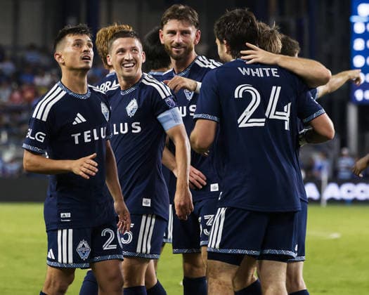 August 29, 2026, Kansas City, Kansas, USA: Vancouver Whitecaps FC fans, looking up at the video screen replay, celebrate their goal scored by Vancouver Whitecaps FC forward BRIAN WHITE 24 during the second half of the game at Sporting Park in Kansas City, KS, on August 29, 2026. Kansas City USA - ZUMAh139 20260829_zap_h139_006 Copyright: xSerenaxS.Y.xHsux