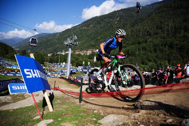 2026 UCI Mountain Bike World Championships Picture by Ed Sykes SWpix.com - 30 08 2026 - Cycling - 2026 UCI Mountain Bike World Championships - Val di Sole, Trentino, Italy - Cross-country Olympic (XCO) - Women Under-23 (U23) - Valentina Corvi (Italy) Copyright: x xSWpix.comx(t axPhotographyxHubxLtd)xEdxSykes SWpix.comx SWP-3030-21321