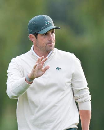SUTTON COLDFIELD, ENGLAND - AUG 30: Nacho Elvira (ESP) after holing a birdie putt on the eighth green during the delayed Round 3 at the 2026 Husqvarna British Masters at The Belfry, Sutton Coalfield on August 30, 2026 in Warwickshire, England The 2026 Husqvarna British Masters